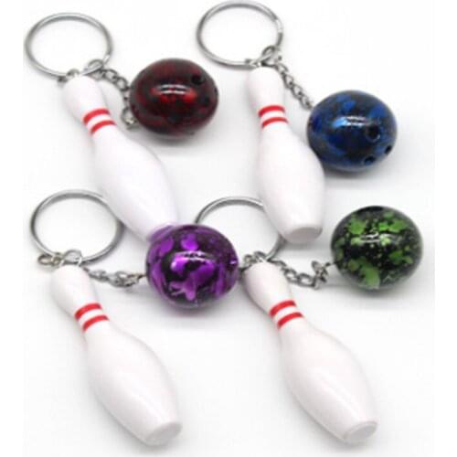 New Design Bowling Metal Keychain Car Key Chain Key Ring Sports Hot Sale Keyring Pendant For Man Women Gift