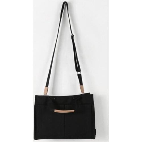 Solid Color Canvas Shoulder Bag Zipper Luxury Women Bags Designer Messenger Bag Female Simple Handbag Ladies Travel Tote Bags