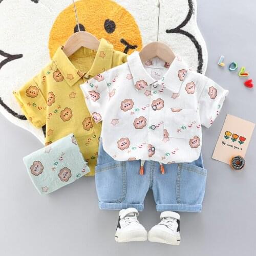0-4 Years Summer Boy Clothing Set 2021 New Casual Fashion Active Sport T-shirt+ Pant Kid Children Baby Toddler Boy Clothing