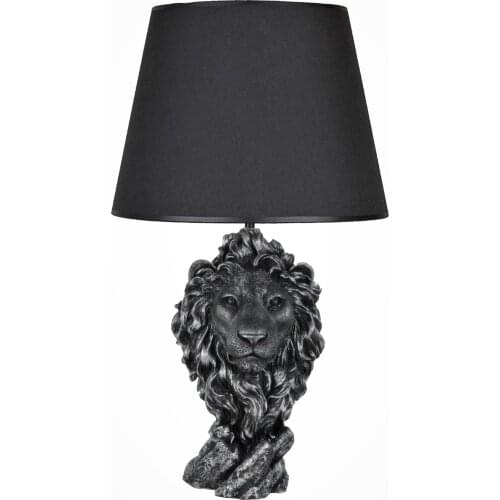 Qdec Gift Decorative Accessories Lighting Bedroom Office Home Living Room Silver Black Modern Designed Animal Toe Big Lion Lampshade