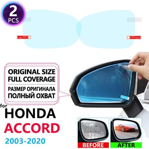 Full Cover Anti Fog Film Rainproof Rearview Mirror for Honda Accord 7 8 9 10 2003~2020 Car Films Accessories 2008 2010 2018 2019
