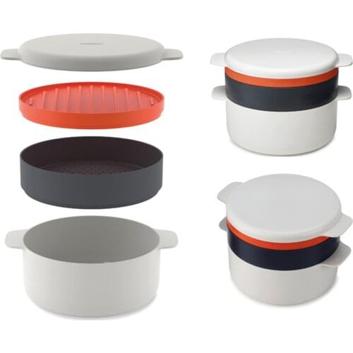 Portable Microwave Oven Steamed Rice Container Multifunctional 4 Layers Rice Steamer Pot For Home Restaurant Kitchen Accessorie