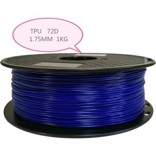 3D printing consumables TPU flexible elastomer 72D wire 1.75mm 3D printer material 1KG
