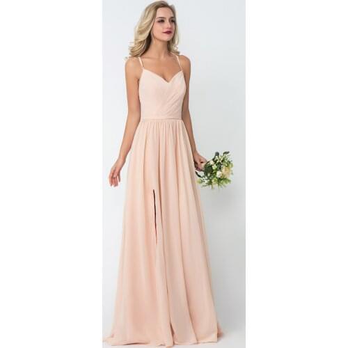 Halter Chiffon Maxi Dress of Bridesmaid