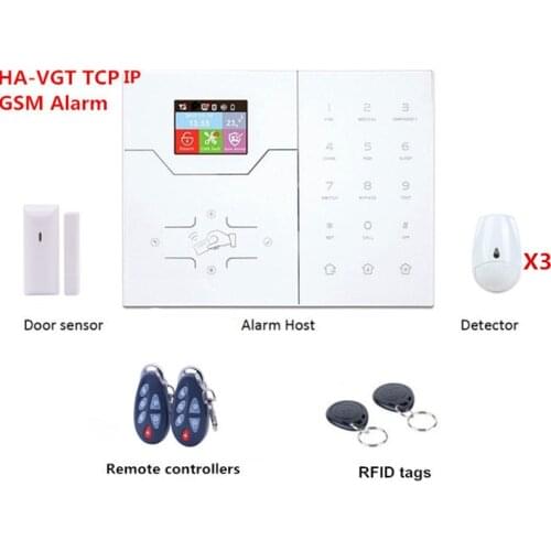 French Text Menu TCP IP Alarm System GSM Security Alarm Home Intruder Alarm System With 32 Wireless Zone WebIE and App control