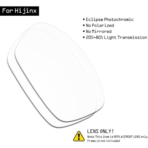 SmartVLT Sunglasses Replacement Lenses for Oakley Hijinx - Eclipse Grey Photochromic