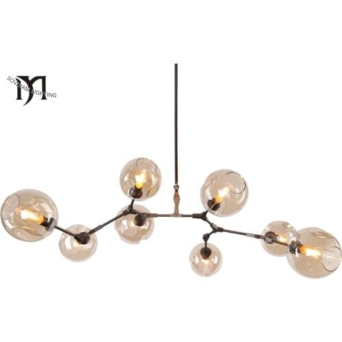 Modern Lighting Glass Globe Bubble Project Light,Staircase, Restaurant,Villa,Living room,hotel Hall dimmer bulbs Chandelier Lamp