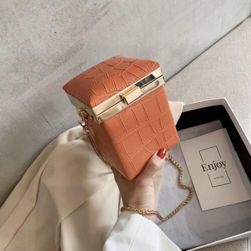 Crocodile Pattern Box Bag 2021 New Chain Fashion Single Shoulder Bag Purses and Handbags Luxury Designer Satchel Handbag