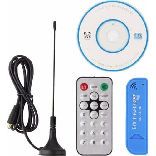 USB 2.0 DVB-T Digital TV Receiver Stick Software Radio RTL2832U+R820T2 SDR TV Tuner with Antenna /remote control
