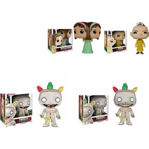 FUNKO POP American Horror Story Twisty Freak Show PEPPER TATTLER Twins TWISTY ELSA MARS MA PETITE Vinyl Action Toys for Kids