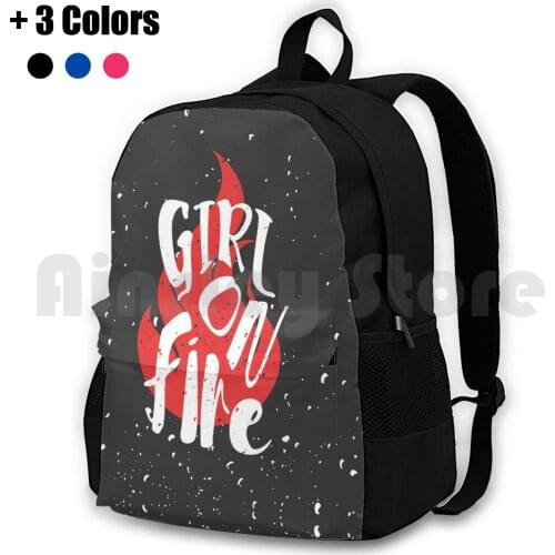 The Girl On Fire Outdoor Hiking Backpack Riding Climbing Sports Bag Katniss Everdeen Thg The Hunger Games Hunger Games Peeta