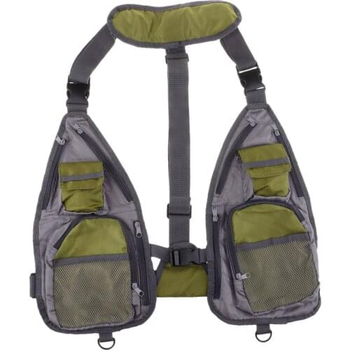Fly Fishing Vest Jacket Chest Mesh Bag Waistcoat Sports Camping Hunting Vest