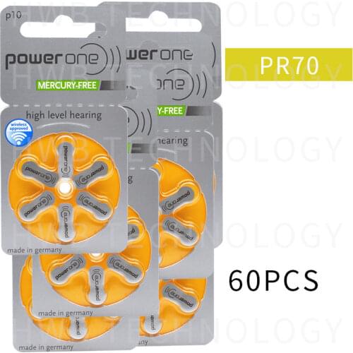 10pack(60 batteries) Genuine original PR70 P10 A10 S10 zinc air button battery for Hearing aid free shipping