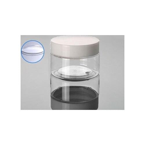 120G transparent PET cream bottle with white lid cosmetic container cream jar Cosmetic Jar Cosmetic Packaging