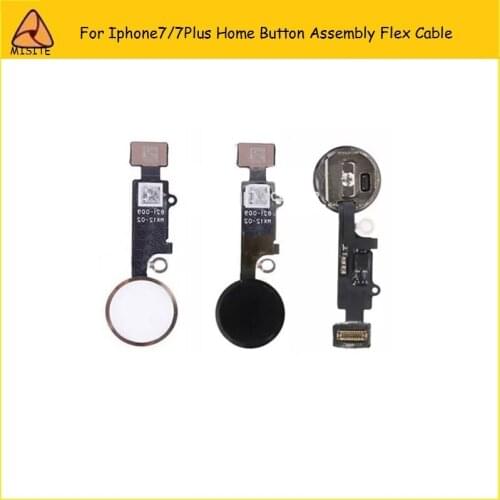 20PCS/LOT Home Button Flex Ribbon Cable Assembly For iPhone 7 7plus home key black/white/gold/rose gold color cellphone Parts