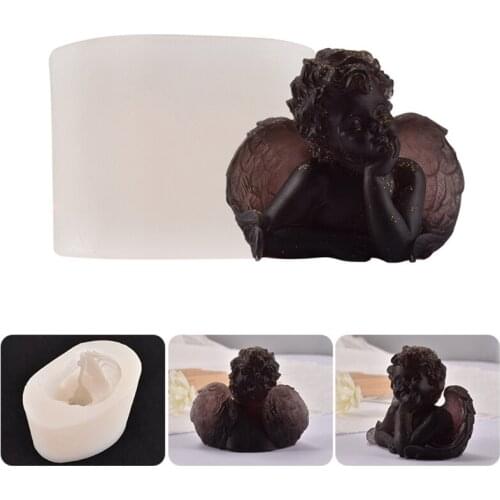 3D Little Angel Silicone Mold Keychain Resin Epoxy Craft Polymer Clay Craft DIY Ornament Jewelry Candles Making Tool