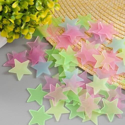 3D Glow Stickers Luminous Stars Baby Bedroom Beautiful Fluorescent In The Dark Toy Festival Gift Mix Color 1 lot