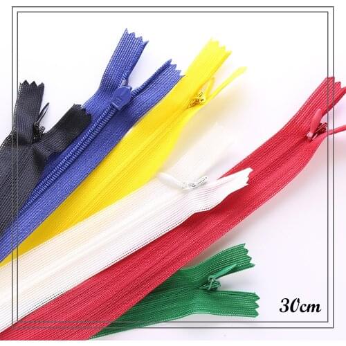 5Pcs 3# Invisible Zippers 30Cm For Sewing Open End Lace Zipper For Resin Sewing Zips Invisible For Accessories Zip For Cloth