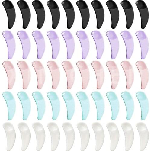 50Pcs Mini Cosmetic Spatula Disposable Curved Scoop Makeup Mask Cream Spoon Eye Cream Stick Make Up Face Beauty Tool Kits