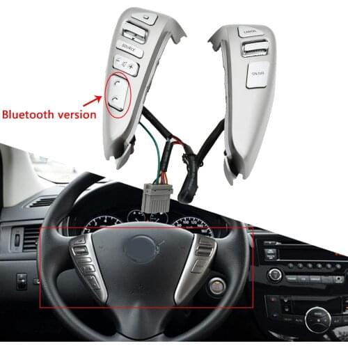 Car styling Steering Wheel Cruise Control Bluetooth Switches For NISSAN TIIDA SENTRA SUNNY Livina ALMERA 25550-3DA6A
