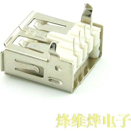 Free shipping A USB socket curved needle type USB-A interface base (90 feet) (50)