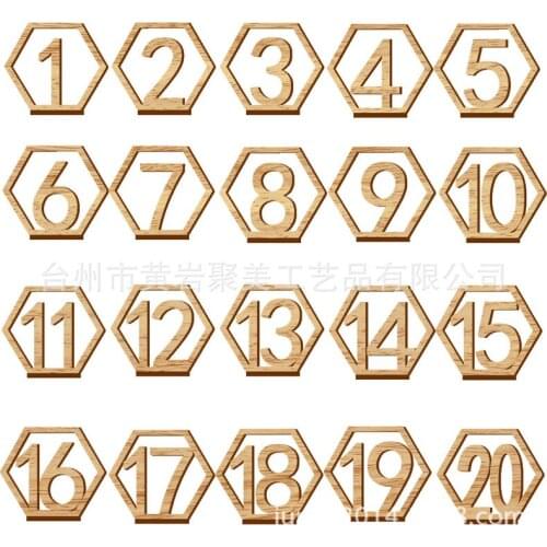 Wedding table numbers holder Wooden Hollow Table Cards Wedding Decoration sign Event Party Home Decoration numeros para mesas