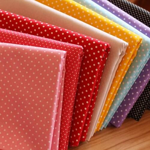 Home Textile Apparel Sewing Fabric RainbowPolka Dot Water Jade Cotton Cloth Fabric Shirt Dress Childrens Clothing Cotton Fabric