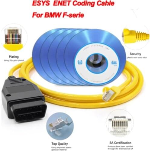 ESYS Data Cable For BMW for BMW F-serie ENET Ethernet to OBD Interface E-SYS ICOM Coding OBD OBD2 Car Diagnostic Tool Auto Cable