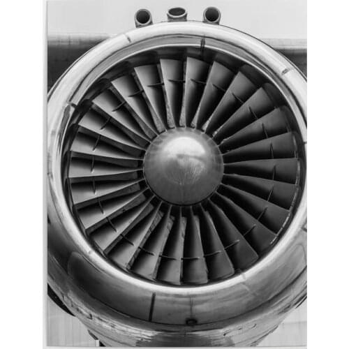 Prints Home Decoration Black White Canvas Painting Modular Wall Artwork Airplane Turbine Engine Pictures For Living Room Poster