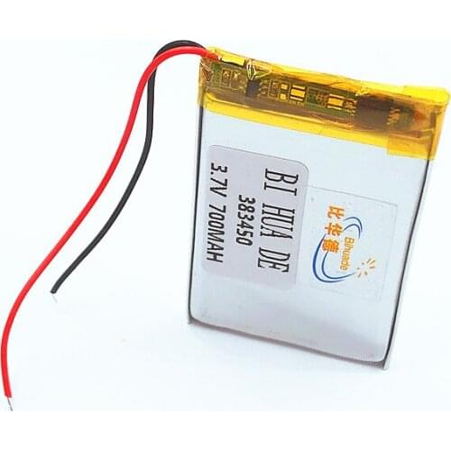 383450 3.7V 700 mah Lithium polymer battery With Protection Board For GPS MP3 MP4 MP5 Portable DVD Speaker PSP Electric toy