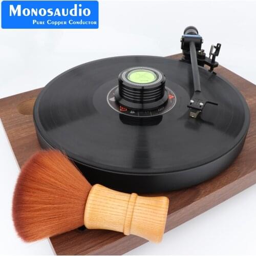 Monosaudio Hi-End Gold and Black LP628 LP Record DISC Stabilizer Stroboscope Gradienter with Lever Bar