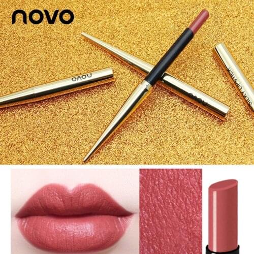 Novo Matte Lipstick pencil waterproof Long Lasting sexy red nude Lipstick Pen moisturizing Makeup Lip Balm BN074