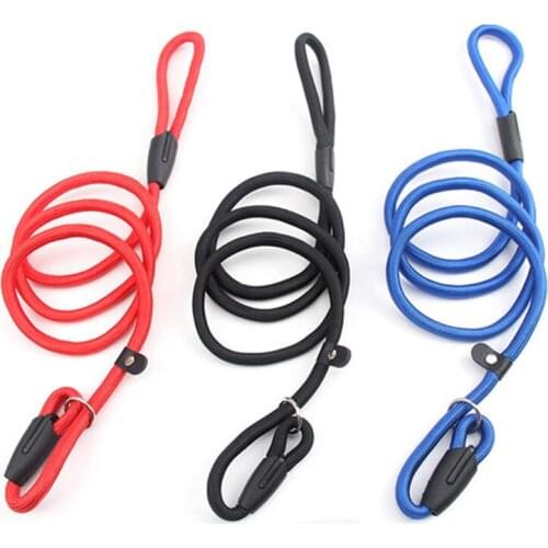 Nylon Dog Pinch Head Collar Traction Rope Chain Small Medium Large Dog P Strap Leash Comfortable 3Colors