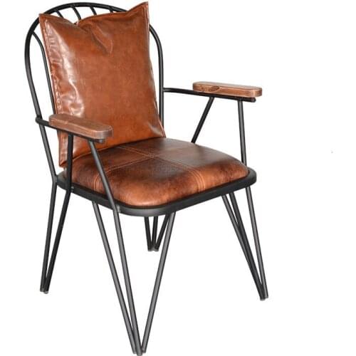 Industrial style iron art retro furniture adult iron armchair milk tea shop coffee shop chair bar leisure chai