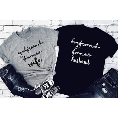 Couples T-Shirt Wife To Be Husband To Be Shirt Bachelor Party Wedding Tops Matching Outfits Wedding Day Matching