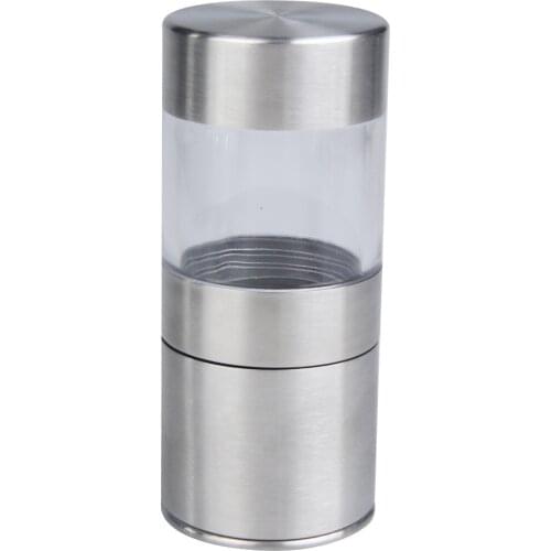 Manual Stainless Steel Salt Pepper Mill Grinder Kitchen Storage Bottle Cover Jars Tightness Adjustable Spice Tools