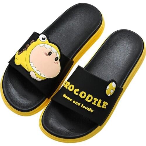 Home Shoes Men Slippers Fashion Cartoon Lovers Shoes Non-slip Bathroom Slides Flip Flops Couples Indoor Women Platform Slipper