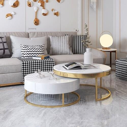 Nordic Restaurant Kitchen Coffee Table Simple Modern Home Furniture Round Side Tables Living Room Small Apartment Cafe Tea Table