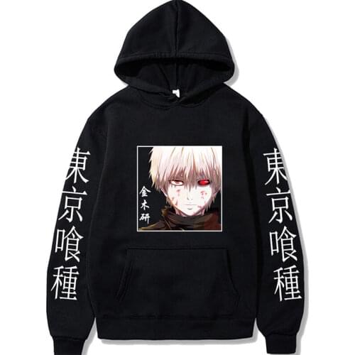 Tokyo Ghoul Hoodie Anime Harakuju Men Women Pullover Sweatshirt Loose Cazy Long Sleeves Streetwear Hoody Unisex