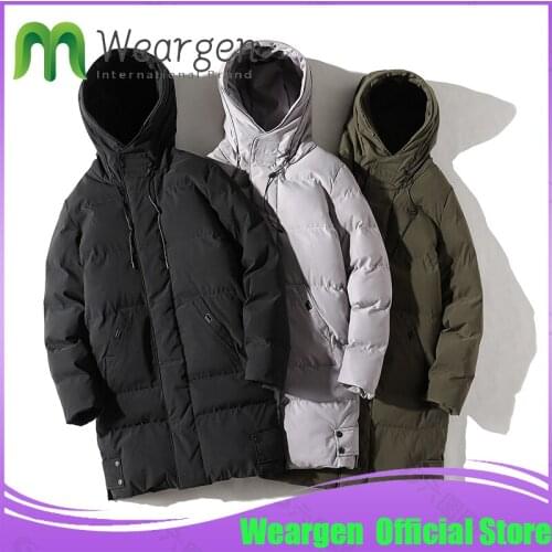 WEARGEN Men's Parkas With A Hood