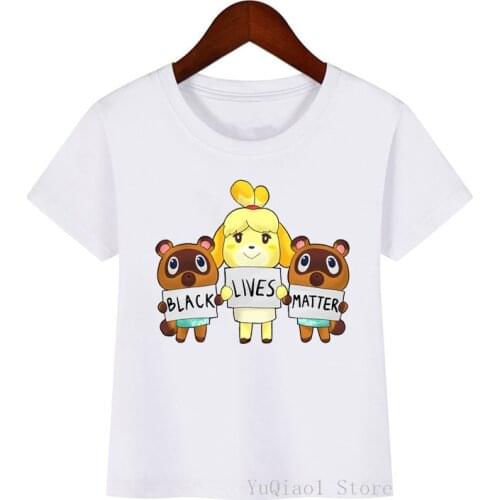 Funny Black Lives Matter Graphic Print Tshirt For Girls/Boys Kids Clothes Dog Bear T Shirt Femme African Black Girls T-Shirt
