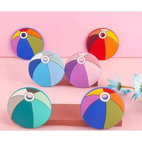 Sunrony 1PC Silicone Baby Teether Water Polo Food Grade Silicone Pandents DIY Teething Toy For Teeth Tiny Rod Baby Teethers Gift