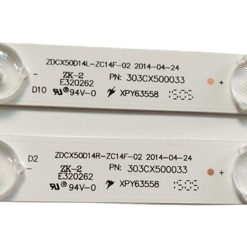 100% New 10pcs/Kit LED strips for JVC 50 TV LT 50N640SD CX500DLEDM 303CX500035 303CX500036 ZDCX50D14L ZC14A ZDCX50D14R ZC14A