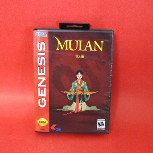 Mulan 16 bit MD Game Card For Sega Genesis Mega Drive With Retail Box