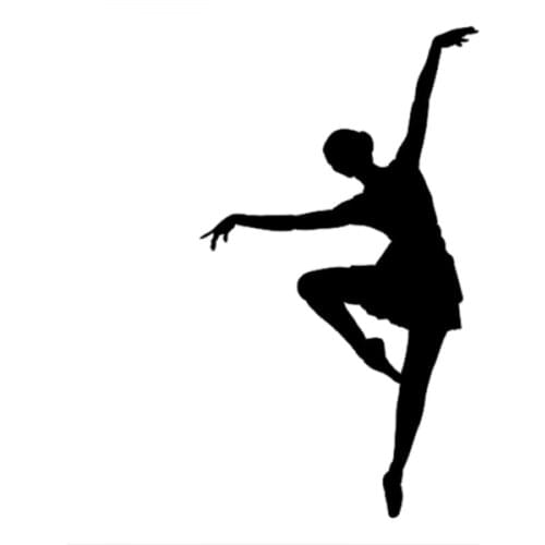 18x11cm Beautiful Ballerina Tiptoe Dancing Car Decal For Car Rear view Mirror Design Modern Unique Art Vinyl Mural CL333