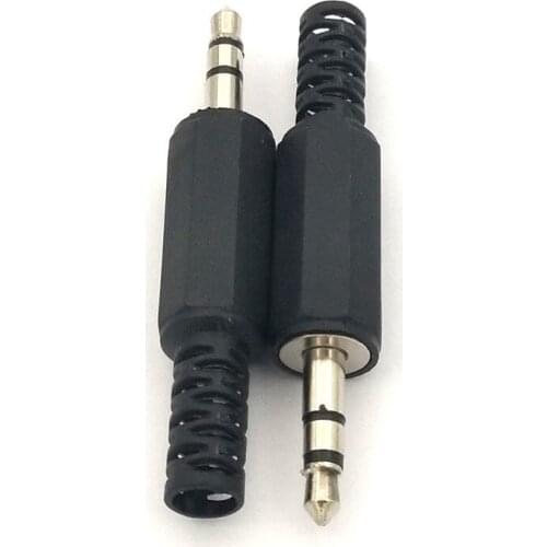 200pcs 3.5mm 1/8'' Stereo Male Plug Jack Audio Adaptor adapter Connectors Plastic solder stereo for Headphone