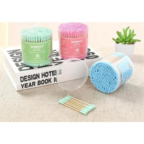 200Pcs Bamboo Cotton Swab Wood Sticks Soft Cotton Buds cleaning of ears Tampons Microbrush Cotonete pampons Health Beauty