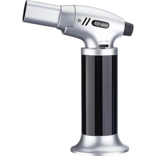 2021 New Double Jet Flame Blow Torch Lighter Metal Refillable Gas Lighter With Handle