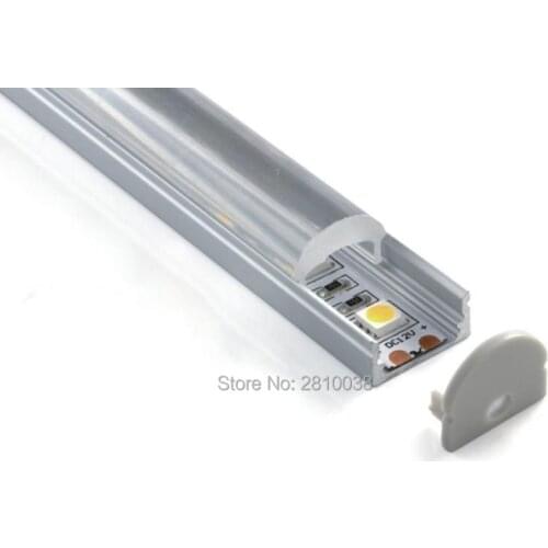 20 x 1M Sets/Lot 60 degree beam angle led strip aluminum channel and dome-shape aluminium led profile for wall mounted light