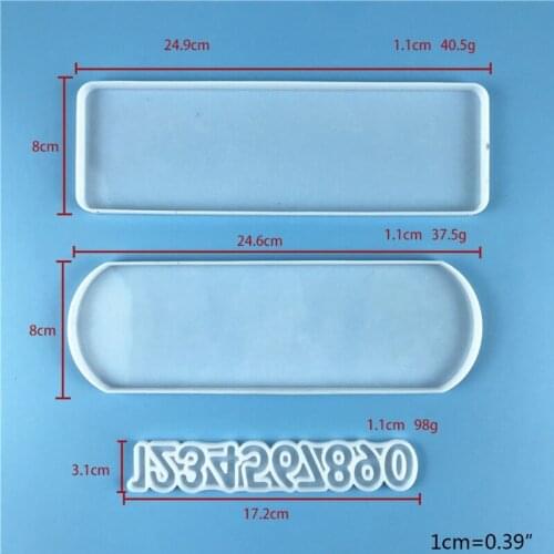 Car Stop Sign Epoxy Resin Mold Parking Card Plate Silicone Mould DIY Crafts Ornaments Decorations Casting Tool